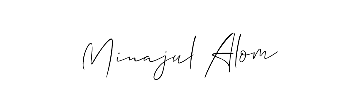 if you are searching for the best signature style for your name Minajul Alom. so please give up your signature search. here we have designed multiple signature styles  using Allison_Script. Minajul Alom signature style 2 images and pictures png