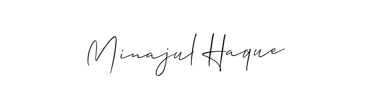 Also we have Minajul Haque name is the best signature style. Create professional handwritten signature collection using Allison_Script autograph style. Minajul Haque signature style 2 images and pictures png