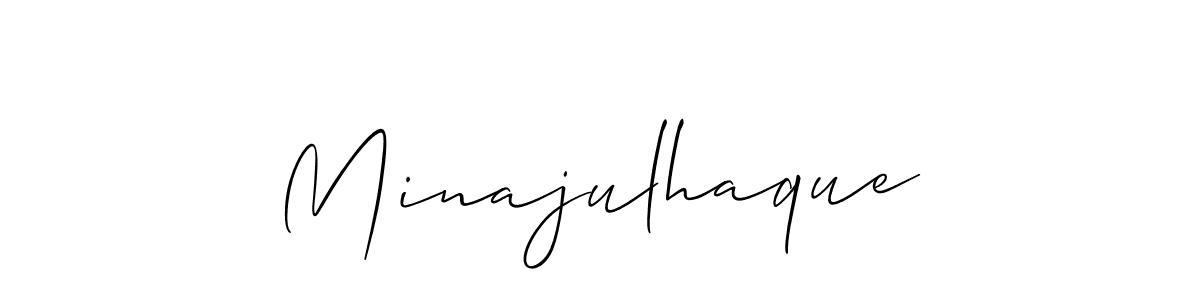 You should practise on your own different ways (Allison_Script) to write your name (Minajulhaque) in signature. don't let someone else do it for you. Minajulhaque signature style 2 images and pictures png