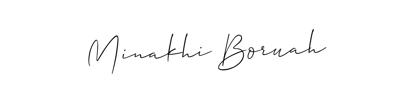 How to make Minakhi Boruah signature? Allison_Script is a professional autograph style. Create handwritten signature for Minakhi Boruah name. Minakhi Boruah signature style 2 images and pictures png