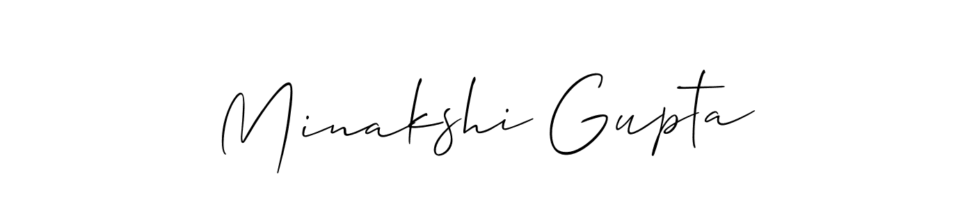 Use a signature maker to create a handwritten signature online. With this signature software, you can design (Allison_Script) your own signature for name Minakshi Gupta. Minakshi Gupta signature style 2 images and pictures png