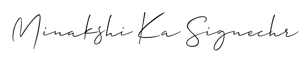 Quickly download Minakshi Ka Signechr name signature in high-resolution PNG using Allison_Script style. Ready to insert into PDFs and online applications. Minakshi Ka Signechr signature style 2 images and pictures png