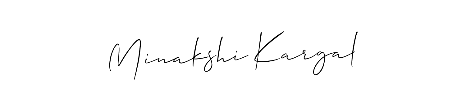 Use a signature maker to create a handwritten signature online. With this signature software, you can design (Allison_Script) your own signature for name Minakshi Kargal. Minakshi Kargal signature style 2 images and pictures png