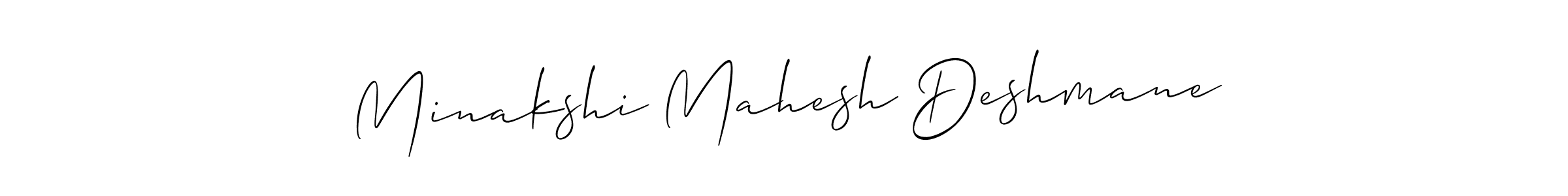 Also we have Minakshi Mahesh Deshmane name is the best signature style. Create professional handwritten signature collection using Allison_Script autograph style. Minakshi Mahesh Deshmane signature style 2 images and pictures png