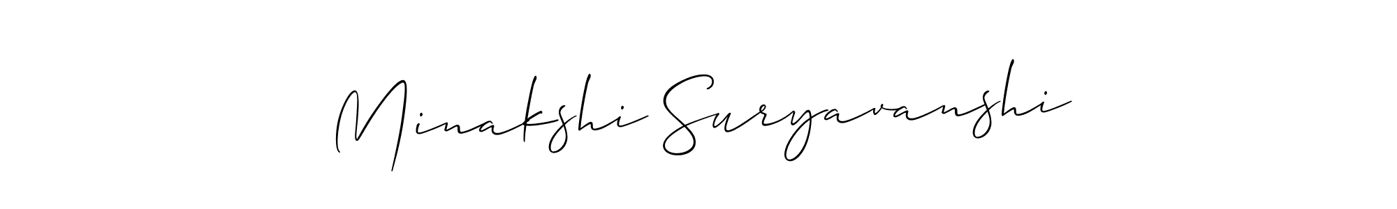 if you are searching for the best signature style for your name Minakshi Suryavanshi. so please give up your signature search. here we have designed multiple signature styles  using Allison_Script. Minakshi Suryavanshi signature style 2 images and pictures png