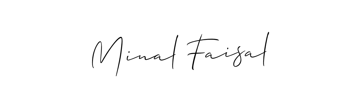 Design your own signature with our free online signature maker. With this signature software, you can create a handwritten (Allison_Script) signature for name Minal Faisal. Minal Faisal signature style 2 images and pictures png