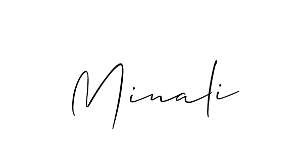 Allison_Script is a professional signature style that is perfect for those who want to add a touch of class to their signature. It is also a great choice for those who want to make their signature more unique. Get Minali name to fancy signature for free. Minali signature style 2 images and pictures png