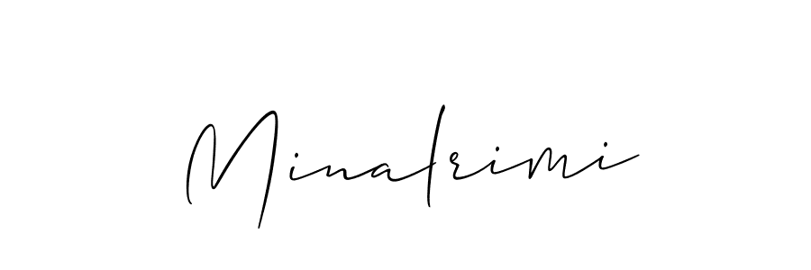 It looks lik you need a new signature style for name Minalrimi. Design unique handwritten (Allison_Script) signature with our free signature maker in just a few clicks. Minalrimi signature style 2 images and pictures png