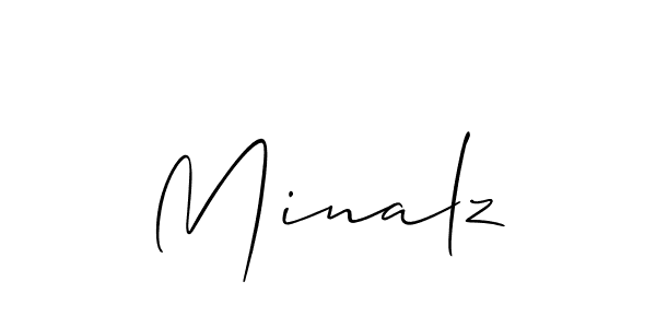 Also You can easily find your signature by using the search form. We will create Minalz name handwritten signature images for you free of cost using Allison_Script sign style. Minalz signature style 2 images and pictures png