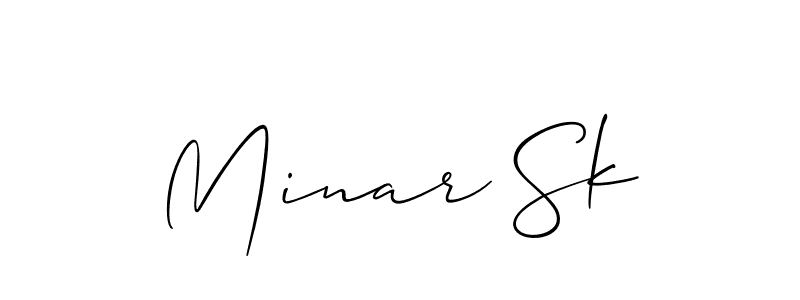 You should practise on your own different ways (Allison_Script) to write your name (Minar Sk) in signature. don't let someone else do it for you. Minar Sk signature style 2 images and pictures png