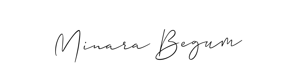 Minara Begum stylish signature style. Best Handwritten Sign (Allison_Script) for my name. Handwritten Signature Collection Ideas for my name Minara Begum. Minara Begum signature style 2 images and pictures png