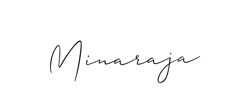 Make a beautiful signature design for name Minaraja. With this signature (Allison_Script) style, you can create a handwritten signature for free. Minaraja signature style 2 images and pictures png