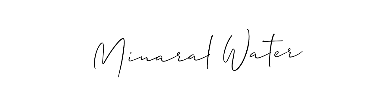 Allison_Script is a professional signature style that is perfect for those who want to add a touch of class to their signature. It is also a great choice for those who want to make their signature more unique. Get Minaral Water name to fancy signature for free. Minaral Water signature style 2 images and pictures png