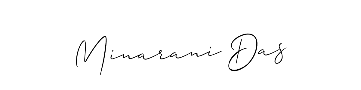 The best way (Allison_Script) to make a short signature is to pick only two or three words in your name. The name Minarani Das include a total of six letters. For converting this name. Minarani Das signature style 2 images and pictures png