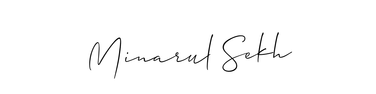 It looks lik you need a new signature style for name Minarul Sekh. Design unique handwritten (Allison_Script) signature with our free signature maker in just a few clicks. Minarul Sekh signature style 2 images and pictures png