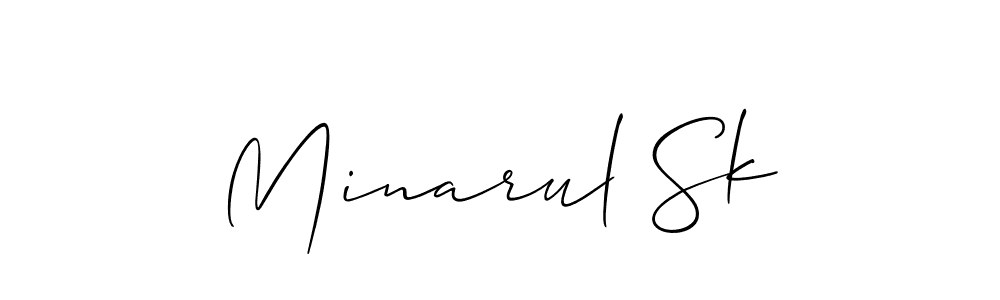 It looks lik you need a new signature style for name Minarul Sk. Design unique handwritten (Allison_Script) signature with our free signature maker in just a few clicks. Minarul Sk signature style 2 images and pictures png