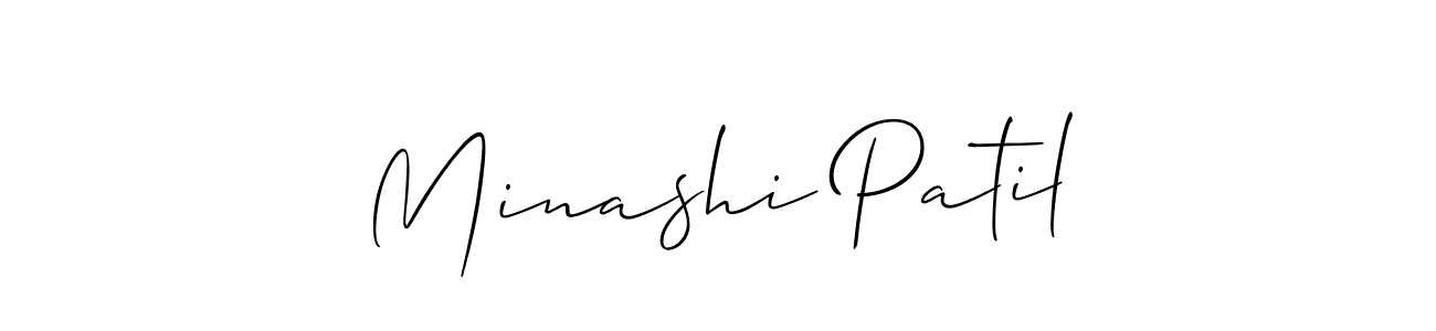 It looks lik you need a new signature style for name Minashi Patil. Design unique handwritten (Allison_Script) signature with our free signature maker in just a few clicks. Minashi Patil signature style 2 images and pictures png
