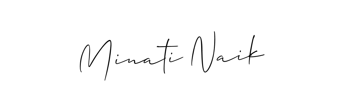 Design your own signature with our free online signature maker. With this signature software, you can create a handwritten (Allison_Script) signature for name Minati Naik. Minati Naik signature style 2 images and pictures png