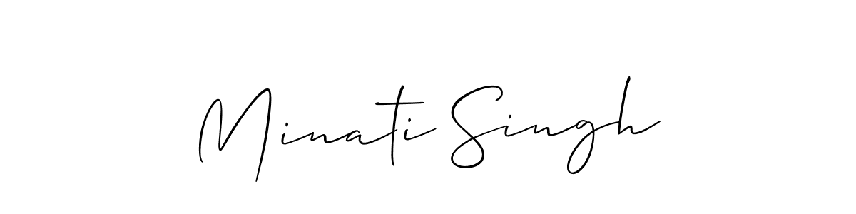 Allison_Script is a professional signature style that is perfect for those who want to add a touch of class to their signature. It is also a great choice for those who want to make their signature more unique. Get Minati Singh name to fancy signature for free. Minati Singh signature style 2 images and pictures png