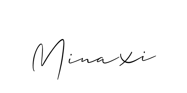 Use a signature maker to create a handwritten signature online. With this signature software, you can design (Allison_Script) your own signature for name Minaxi. Minaxi signature style 2 images and pictures png