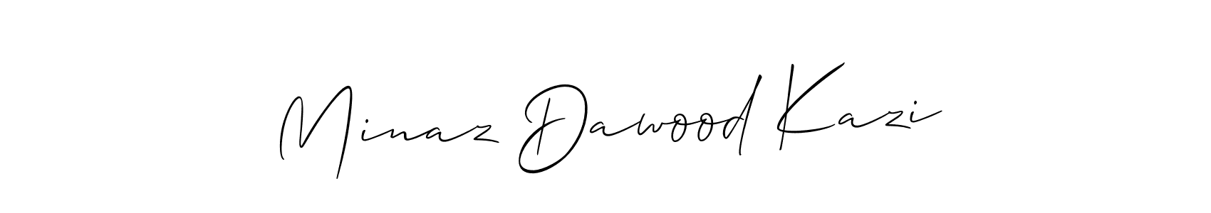 Once you've used our free online signature maker to create your best signature Allison_Script style, it's time to enjoy all of the benefits that Minaz Dawood Kazi name signing documents. Minaz Dawood Kazi signature style 2 images and pictures png