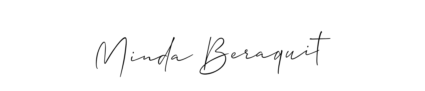 Similarly Allison_Script is the best handwritten signature design. Signature creator online .You can use it as an online autograph creator for name Minda Beraquit. Minda Beraquit signature style 2 images and pictures png