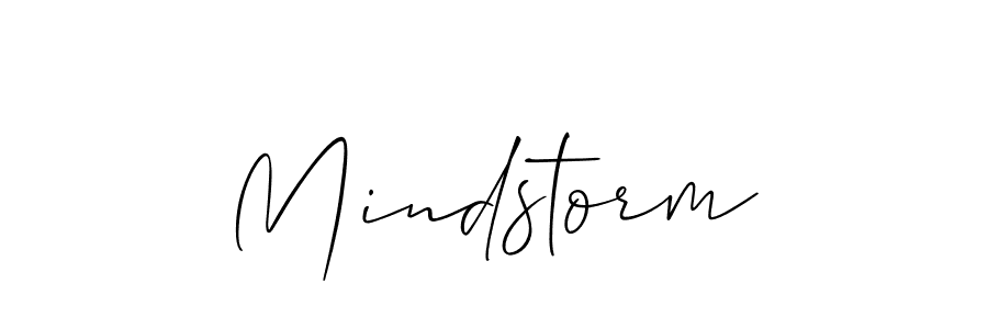 Make a beautiful signature design for name Mindstorm. With this signature (Allison_Script) style, you can create a handwritten signature for free. Mindstorm signature style 2 images and pictures png