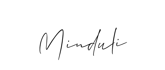 How to Draw Minduli signature style? Allison_Script is a latest design signature styles for name Minduli. Minduli signature style 2 images and pictures png