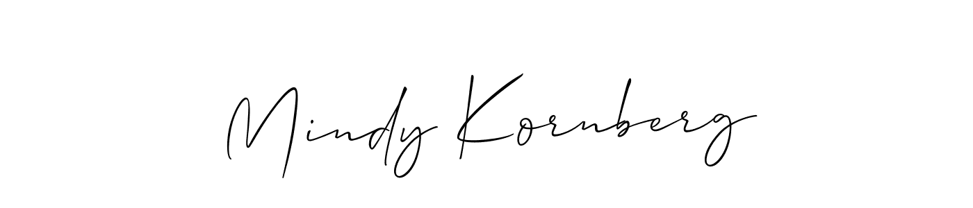 It looks lik you need a new signature style for name Mindy Kornberg. Design unique handwritten (Allison_Script) signature with our free signature maker in just a few clicks. Mindy Kornberg signature style 2 images and pictures png