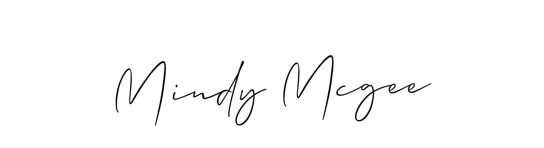 You should practise on your own different ways (Allison_Script) to write your name (Mindy Mcgee) in signature. don't let someone else do it for you. Mindy Mcgee signature style 2 images and pictures png