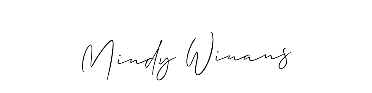 Allison_Script is a professional signature style that is perfect for those who want to add a touch of class to their signature. It is also a great choice for those who want to make their signature more unique. Get Mindy Winans name to fancy signature for free. Mindy Winans signature style 2 images and pictures png