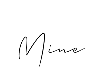 Make a beautiful signature design for name Mine. With this signature (Allison_Script) style, you can create a handwritten signature for free. Mine signature style 2 images and pictures png