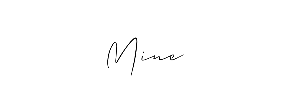 Design your own signature with our free online signature maker. With this signature software, you can create a handwritten (Allison_Script) signature for name Mine♾️. Mine♾️ signature style 2 images and pictures png