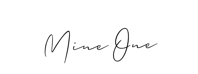 It looks lik you need a new signature style for name Mine One. Design unique handwritten (Allison_Script) signature with our free signature maker in just a few clicks. Mine One signature style 2 images and pictures png