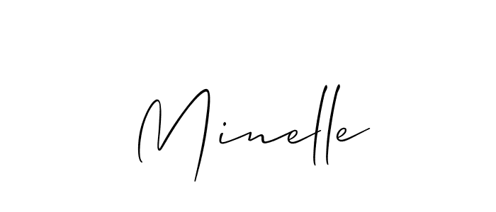 Also You can easily find your signature by using the search form. We will create Minelle name handwritten signature images for you free of cost using Allison_Script sign style. Minelle signature style 2 images and pictures png