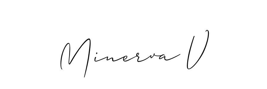 Make a short Minerva V signature style. Manage your documents anywhere anytime using Allison_Script. Create and add eSignatures, submit forms, share and send files easily. Minerva V signature style 2 images and pictures png