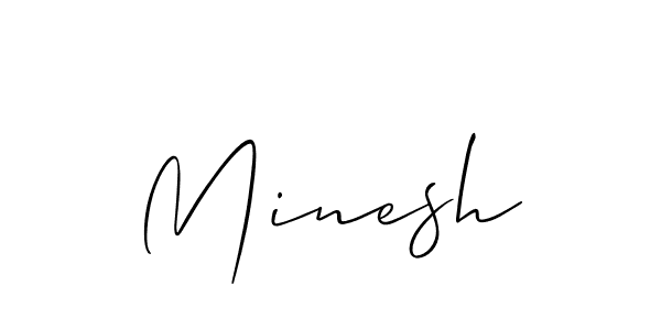 Make a beautiful signature design for name Minesh. With this signature (Allison_Script) style, you can create a handwritten signature for free. Minesh signature style 2 images and pictures png