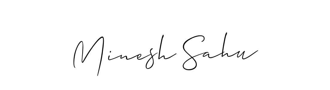 How to Draw Minesh Sahu signature style? Allison_Script is a latest design signature styles for name Minesh Sahu. Minesh Sahu signature style 2 images and pictures png