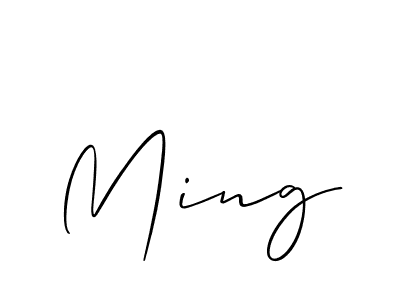 Design your own signature with our free online signature maker. With this signature software, you can create a handwritten (Allison_Script) signature for name Ming. Ming signature style 2 images and pictures png