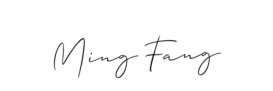 Ming Fang stylish signature style. Best Handwritten Sign (Allison_Script) for my name. Handwritten Signature Collection Ideas for my name Ming Fang. Ming Fang signature style 2 images and pictures png