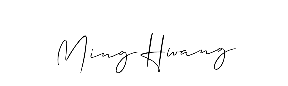Use a signature maker to create a handwritten signature online. With this signature software, you can design (Allison_Script) your own signature for name Ming Hwang. Ming Hwang signature style 2 images and pictures png