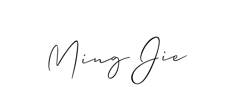 Ming Jie stylish signature style. Best Handwritten Sign (Allison_Script) for my name. Handwritten Signature Collection Ideas for my name Ming Jie. Ming Jie signature style 2 images and pictures png