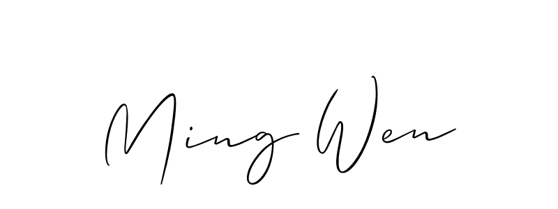 Also we have Ming Wen name is the best signature style. Create professional handwritten signature collection using Allison_Script autograph style. Ming Wen signature style 2 images and pictures png
