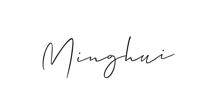 Allison_Script is a professional signature style that is perfect for those who want to add a touch of class to their signature. It is also a great choice for those who want to make their signature more unique. Get Minghui name to fancy signature for free. Minghui signature style 2 images and pictures png