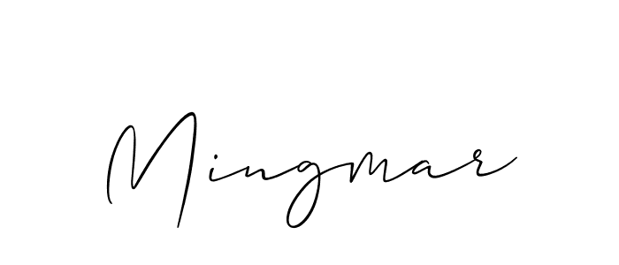 Make a short Mingmar signature style. Manage your documents anywhere anytime using Allison_Script. Create and add eSignatures, submit forms, share and send files easily. Mingmar signature style 2 images and pictures png