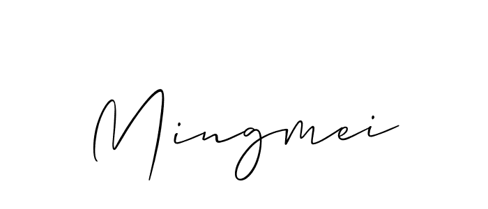 How to make Mingmei signature? Allison_Script is a professional autograph style. Create handwritten signature for Mingmei name. Mingmei signature style 2 images and pictures png