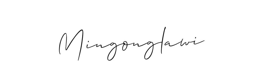 How to make Mingonglawi name signature. Use Allison_Script style for creating short signs online. This is the latest handwritten sign. Mingonglawi signature style 2 images and pictures png