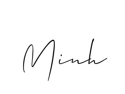 How to Draw Minh signature style? Allison_Script is a latest design signature styles for name Minh. Minh signature style 2 images and pictures png