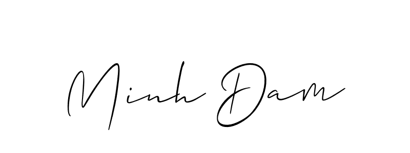 It looks lik you need a new signature style for name Minh Dam. Design unique handwritten (Allison_Script) signature with our free signature maker in just a few clicks. Minh Dam signature style 2 images and pictures png