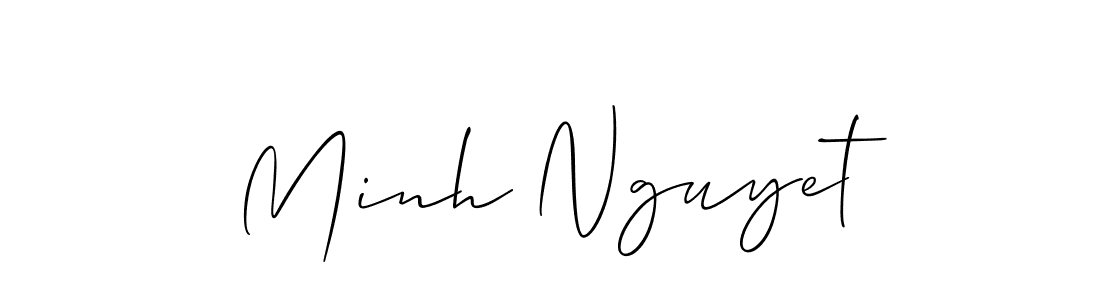 You should practise on your own different ways (Allison_Script) to write your name (Minh Nguyet) in signature. don't let someone else do it for you. Minh Nguyet signature style 2 images and pictures png